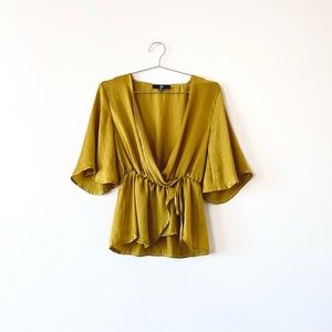 Missguided | mustard yellow blouse